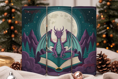 Mystical Dragon 20oz Tumbler Wrap Sublimation DesignSVG 