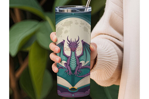 Mystical Dragon 20oz Tumbler Wrap Sublimation DesignSVG 