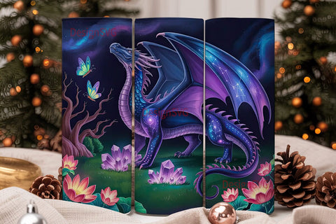 Mystical Dragon 20oz Tumbler Wrap Sublimation DesignSVG 