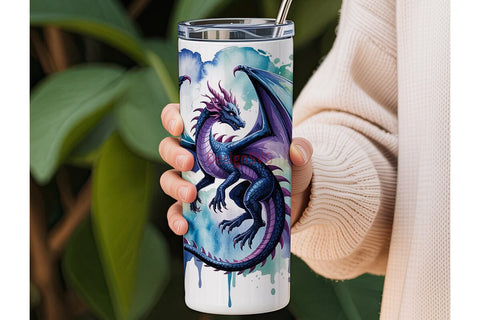 Mystical Dragon 20oz Tumbler Wrap Sublimation DesignSVG 