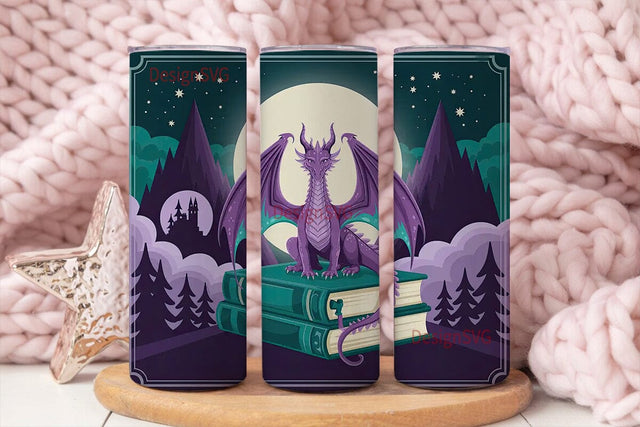 Mystical Dragon 20oz Tumbler Wrap Sublimation DesignSVG 
