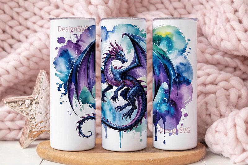 Mystical Dragon 20oz Tumbler Wrap Sublimation DesignSVG 