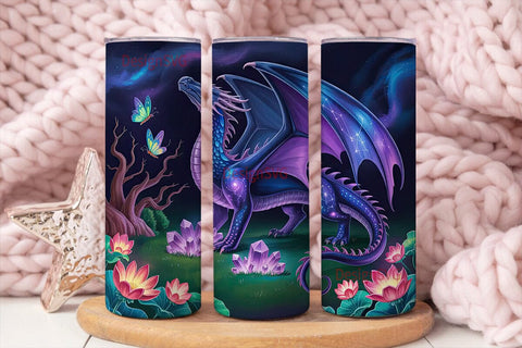 Mystical Dragon 20oz Tumbler Wrap Sublimation DesignSVG 