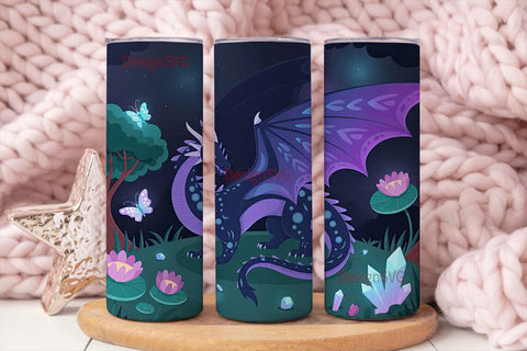 Mystical Dragon 20oz Tumbler Wrap Sublimation DesignSVG 