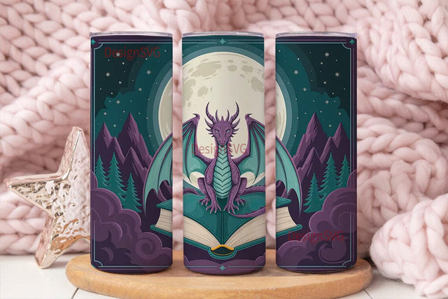 Mystical Dragon 20oz Tumbler Wrap Sublimation DesignSVG 