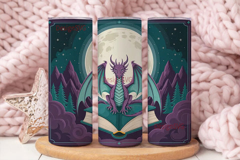 Mystical Dragon 20oz Tumbler Wrap Sublimation DesignSVG 