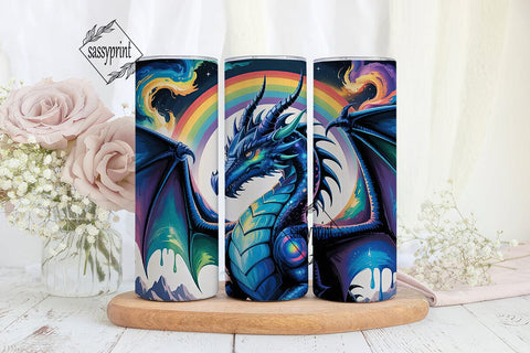 Mystical Dragon 20oz Tumbler Wrap Sublimation sassyprint 