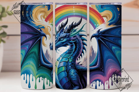 Mystical Dragon 20oz Tumbler Wrap Sublimation sassyprint 