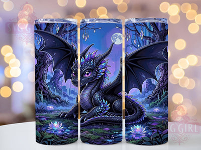 Mystical Dragon Fantasy 20oz Tumbler, Dragon Design, Fantasy Theme, Mystical Style, Sublimation Wrap, 20oz Tumbler, Mythical Aesthetic, Enchanted Pattern Sublimation SvggirlplusArt 