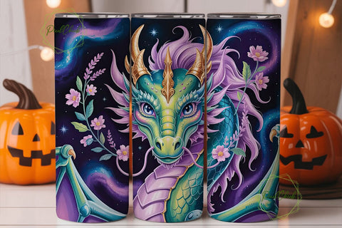 Mystical Dragon Tumbler Wrap Sublimation PixelChick 