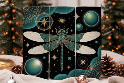 Mystical Dragonfly 20oz Tumbler Wrap Sublimation DesignSVG 