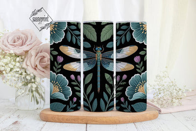 Mystical Dragonfly 20oz Tumbler Wrap Sublimation sassyprint 