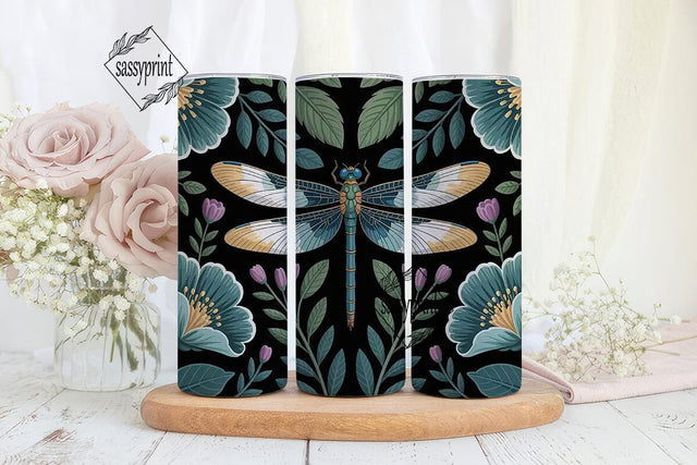 Mystical Dragonfly 20oz Tumbler Wrap Sublimation sassyprint 