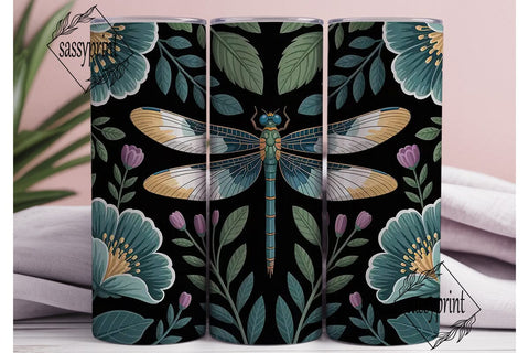 Mystical Dragonfly 20oz Tumbler Wrap Sublimation sassyprint 