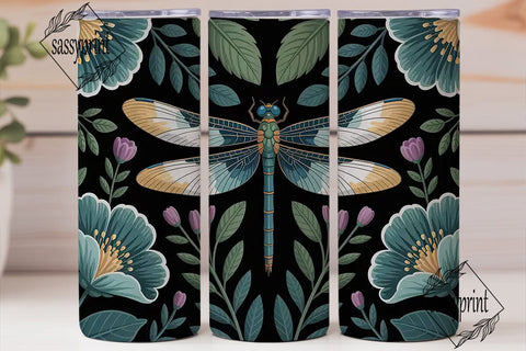 Mystical Dragonfly 20oz Tumbler Wrap Sublimation sassyprint 