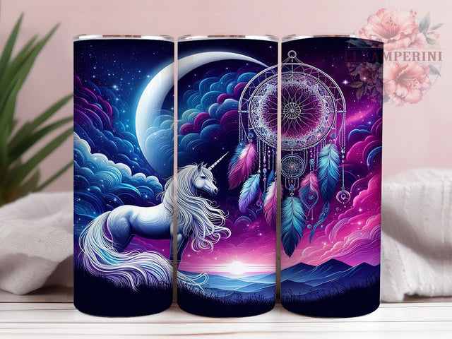 Mystical Dreamcatcher Horse Tumbler, Dreamcatcher Wrap, Spiritual Horse Cup, 20oz Sublimation Wrap, Stylish Mystical Design Tumbler, Artistic Dreamcatcher Horse Cup, Boho Fantasy Wrap Sublimation Li Zamperini 