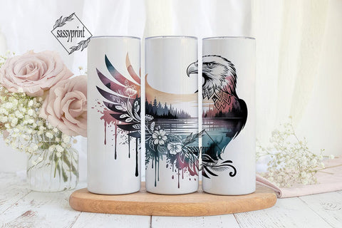 Mystical Eagle Tumbler Wrap PNG Sublimation sassyprint 