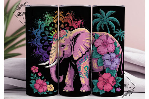 Mystical Elephant Tumbler Wrap Sublimation sassyprint 