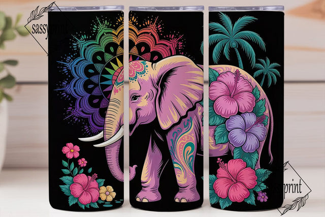 Mystical Elephant Tumbler Wrap Sublimation sassyprint 