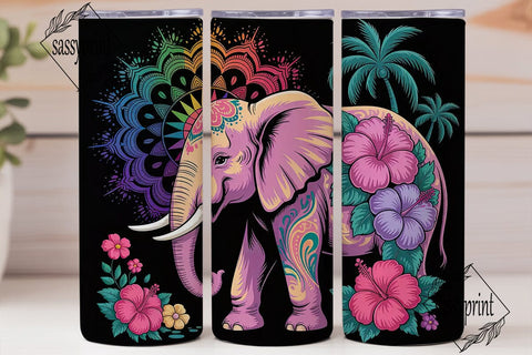 Mystical Elephant Tumbler Wrap Sublimation sassyprint 