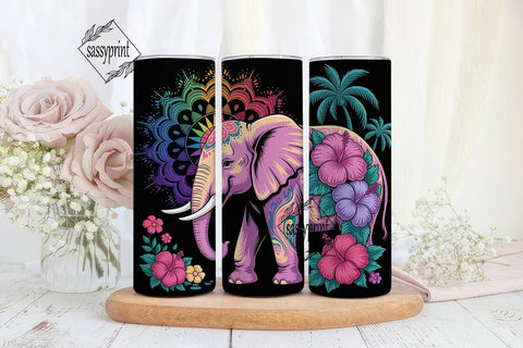 Mystical Elephant Tumbler Wrap Sublimation sassyprint 