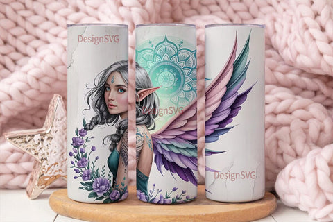Mystical Elf Tumbler Wrap PNG Sublimation DesignSVG 