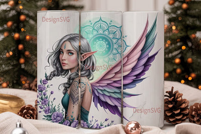 Mystical Elf Tumbler Wrap PNG Sublimation DesignSVG 