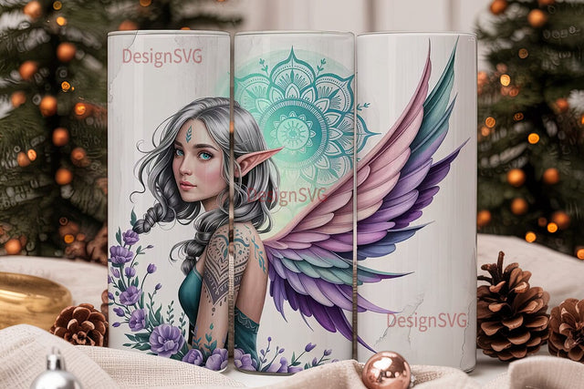 Mystical Elf Tumbler Wrap PNG Sublimation DesignSVG 