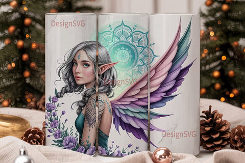 Mystical Elf Tumbler Wrap PNG Sublimation DesignSVG 