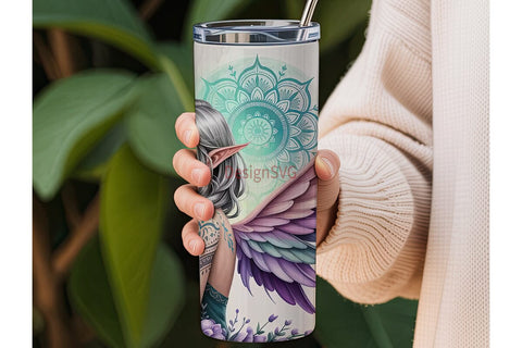 Mystical Elf Tumbler Wrap PNG Sublimation DesignSVG 
