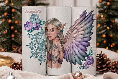 Mystical Elf Tumbler Wrap PNG Sublimation DesignSVG 