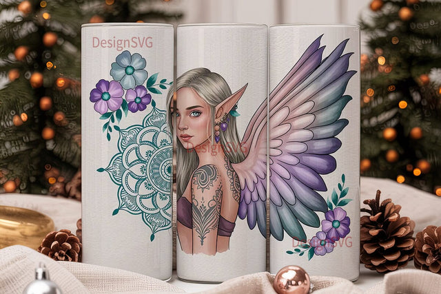 Mystical Elf Tumbler Wrap PNG Sublimation DesignSVG 