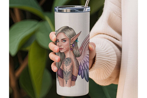Mystical Elf Tumbler Wrap PNG Sublimation DesignSVG 