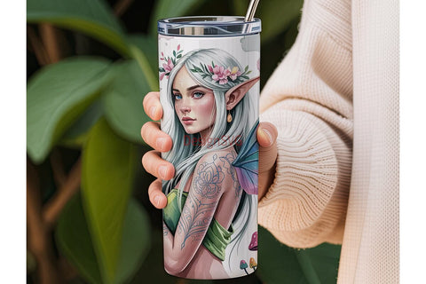 Mystical Elf Tumbler Wrap Sublimation DesignSVG 