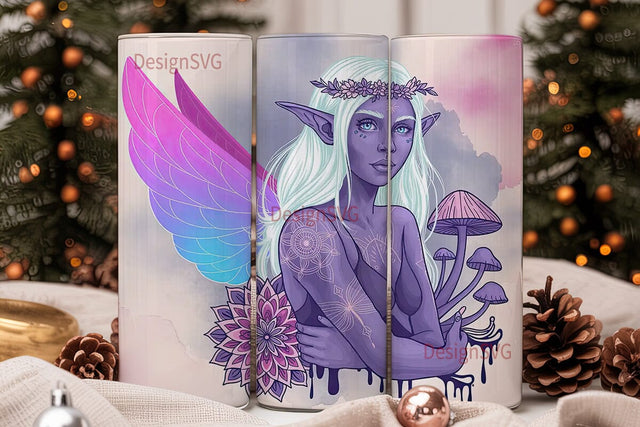 Mystical Elf Tumbler Wrap Sublimation DesignSVG 