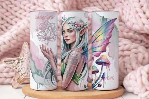 Mystical Elf Tumbler Wrap Sublimation DesignSVG 