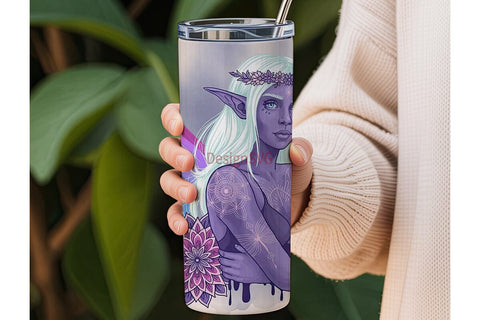 Mystical Elf Tumbler Wrap Sublimation DesignSVG 