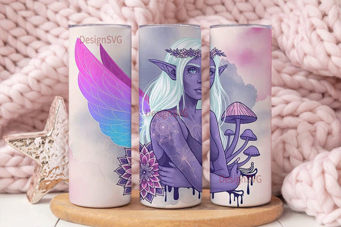 Mystical Elf Tumbler Wrap Sublimation DesignSVG 
