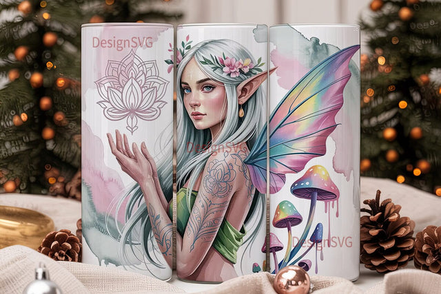 Mystical Elf Tumbler Wrap Sublimation DesignSVG 