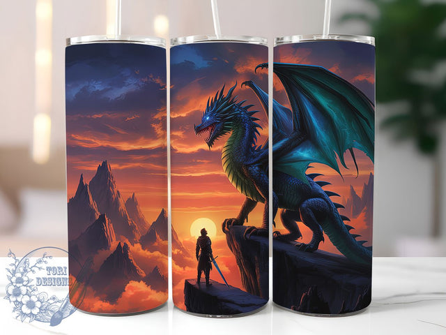 Mystical Enchanted Forest Dragon Tumbler, Enchanted Forest, Fantasy Tumbler, 20Oz Tumbler Wrap, Sublimation Drinkware, Magical Creature, Fantasy Aesthetic Sublimation ToriDesigns 