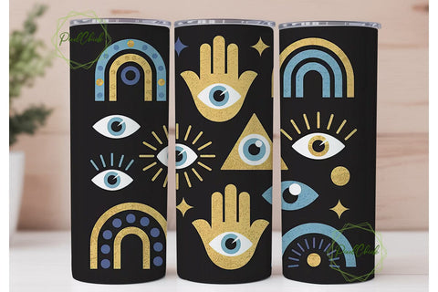 Mystical Evil Eye 20oz Tumbler Wrap Sublimation PixelChick 
