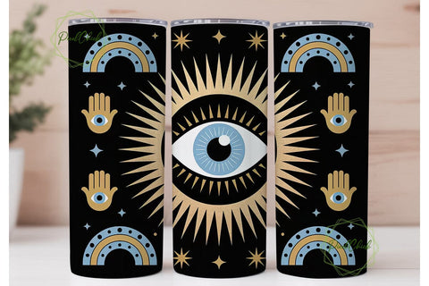 Mystical Evil Eye 20oz Tumbler Wrap Sublimation PixelChick 