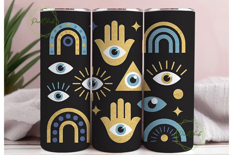Mystical Evil Eye 20oz Tumbler Wrap Sublimation PixelChick 