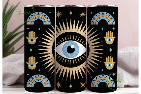 Mystical Evil Eye 20oz Tumbler Wrap Sublimation PixelChick 