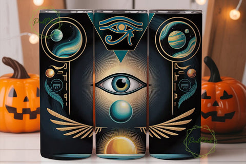 Mystical Eye of Horus 20oz Tumbler Wrap Sublimation PixelChick 