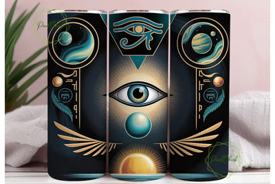 Mystical Eye of Horus 20oz Tumbler Wrap Sublimation PixelChick 