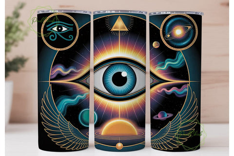 Mystical Eye of Horus 20oz Tumbler Wrap Sublimation PixelChick 