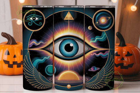 Mystical Eye of Horus 20oz Tumbler Wrap Sublimation PixelChick 