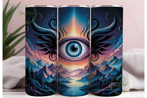 Mystical Eye Tumbler Wrap PNG Sublimation PixelChick 