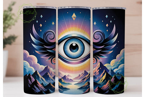 Mystical Eye Tumbler Wrap PNG Sublimation PixelChick 